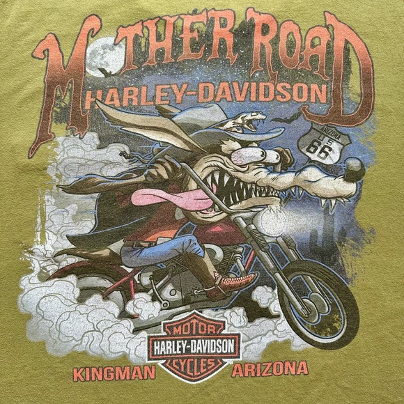 Harley-Davidson Mother Road Kingman AZ Graphic T-Shirt Green XXL - Picture 1 of 8